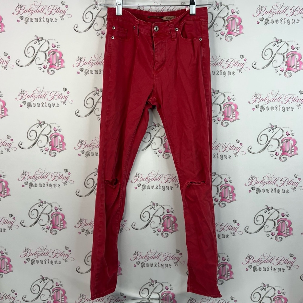 Please pants bright red Italy 🇮🇹 Vibrant Red Skinny Jeans for Women